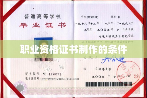 景泰职业资格证书制作的条件