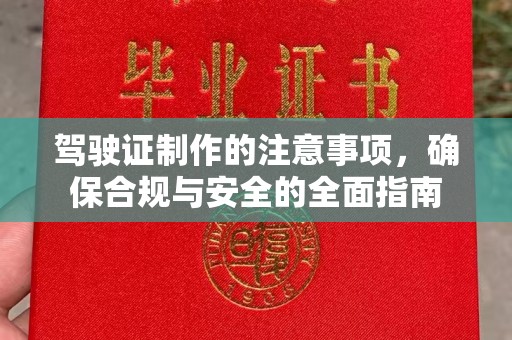 兴仁驾驶证制作的注意事项，确保合规与安全的全面指南